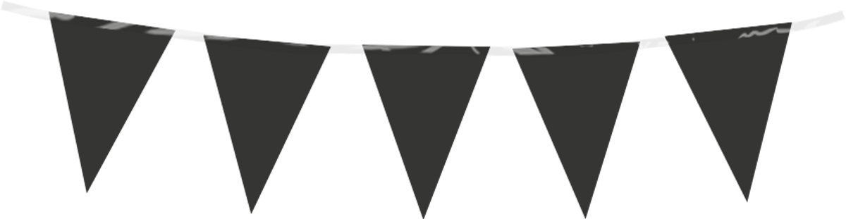 Mini vlaggenlijn | PE | Kleur: Zwart | Lengte: 3 meter